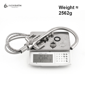 ก๊อกน้ำห้องครัวแบบ 3 หัวจ่ายน้ำเดี่ยว พร้อมตัวกรองน้ำ ผิวสัมผัสสีทองขัดเงา สแตนเลส 304 - Product Image 4