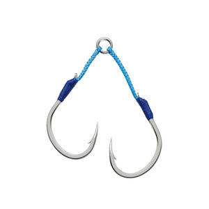 JK baja karbon tinggi kualitas Premium kait bantu ganda untuk memancing di air asin kekuatan Jigging lambat untuk umpan laut Target memancing Bass - Product Image 1