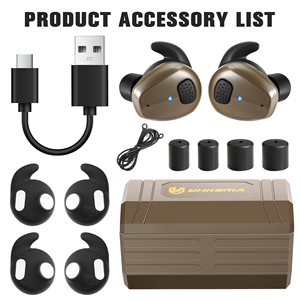 NOUVEAU YHKEMA Écouteurs Bluetooth tactiques de prise de vue, protecteurs auditifs électroniques pour l'entraînement au tir, la chasse en plein air - Product Image 4