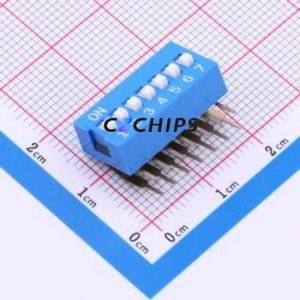 SMWA-07B-TP DIP Switch Switch ( Number of Switch Sections: 7 )( Lead Spacing: 2.54mm )( Rated Current: 25mA ) - Product Image 1