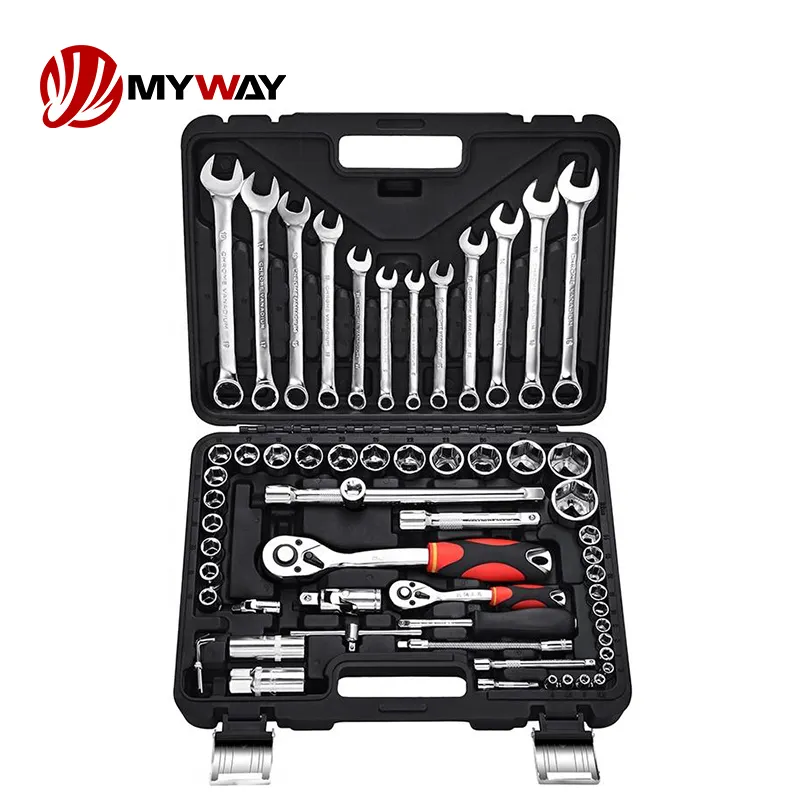 Set Of 46pcs Professional Hand Mechanic Socket Wrench Combination Tool Set Car Repair Tool Sets For Motorcycles And Bicycles