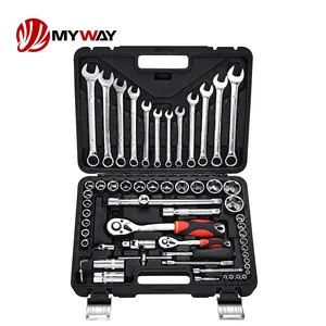 Set Of 46pcs Professional Hand Mechanic Socket Wrench Combination Tool Set Car Repair Tool Sets For Motorcycles And Bicycles