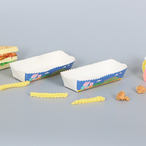 Bandejas Desechables con Forma de Barco y Laminado Mate <span class=keywords><strong>para</strong></span> Hamburguesas, Papas Fritas, Hot Dogs, Tacos, Barbacoa, Palomitas de Maíz, Fiestas de Cumpleaños y Baby Showers - Product Image 6