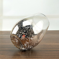 Ensemble de verres à vin sans pied en verre style moderne LB, motif ciel étoilé, 500 ml, pour mariages, fêtes, cadeaux
