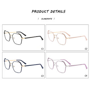 Moda MARIPOSA Metal fino Lente transparente Marcos <span class=keywords><strong>de</strong></span> anteojos Gafas ópticas Gafas <span class=keywords><strong>de</strong></span> <span class=keywords><strong>mujer</strong></span> Logotipo personalizado - Product Image 2