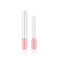 Nouveau 1g ABS Cigarette rouge à lèvres Tube rond mince brillant à lèvres conteneur vide rechargeable emballage cosmétique en gros Logo personnalisé