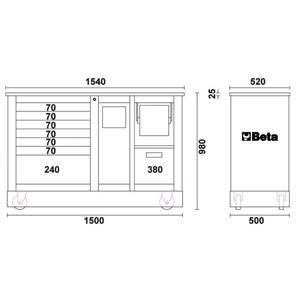 BETA - 039390002 Cabina de rodillos móvil Racing SM - EAN 8014230695501 TALLERES DE RODILLOS ARMARIOS DE RODILLOS - Product Image 4