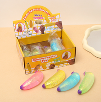 Jouet Squishy Banane Scintillant à la Maltose, Vente Chaude - Jouet Sensoriel Anti-Anxiété Mignon pour Enfants à Presser