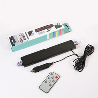 9 inç uzaktan kumanda LED matris paneli yanıp sönen kaydırma mesaj LED Mini ekran kurulu özel metin 12V araba LED pencere işareti