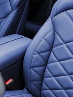 Housses de siège sport bleues, ensemble complet avec surpiqûres rayées/diamantées, kit de rembourrage de sièges en cuir personnalisé pour modèles BMW