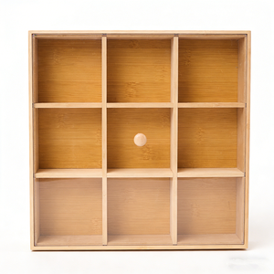 Caja de Almacenamiento de Alimentos Cuadrada Clásica de Madera con Bandeja para Pan, Dulces, Frutas, Nueces, Incluye Tapas, Soporte y Plato - Product Image 5