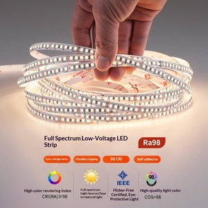 Barre lumineuse LED à spectre complet 98, basse tension 24V, en aluminium, à fente, auto-adhésive, <span class=keywords><strong>stroboscopique</strong></span>, double trois couleurs - Product Image 1