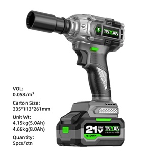 Llave de Impacto Industrial Inalámbrica de Litio de 21V, sin Escobillas, con Accionamiento de 1/2, 450Nm de Torque Máximo, Mango de Aleación de Aluminio para <span class=keywords><strong>Tuercas</strong></span> de Rueda - Product Image 2