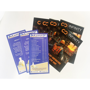 Flyers et dépliants personnalisés en carton laminé imprimé offset pour petites entreprises, par l'usine Caifeng, pour bons promotionnels et réductions - Product Image 2