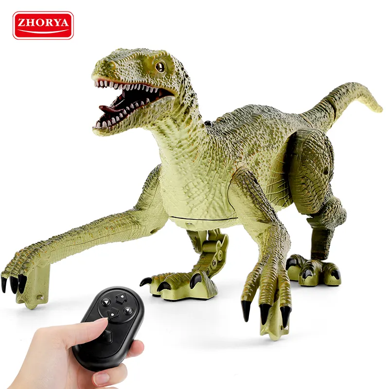 Zhorya simulazione camminare giocattoli di plastica per animali giocattolo di dinosauro telecomandato