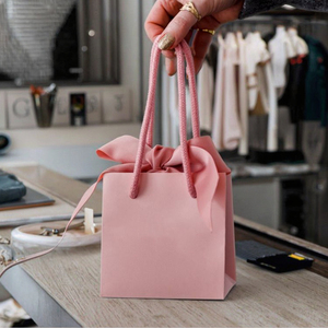 White Cardboard <strong>Bag</strong> With Handles Bulk Printed Custom Design for <strong>Craft</strong> Fairs and Handmade Product Packaging - Product Image 2