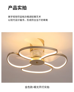 23.7'' Modern <b>LED</b> <b>Ceiling</b> <b>Fan</b> Remote Control App-Controlled Low Profile Flush Mount Design 6 Speeds Stepless Hotel Outdoor - Product Image 2