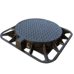 Couvercle de trou d'homme en fonte ductile personnalisé noir circulaire carré sécurité routière produits d'ingénierie routière - Product Image 4
