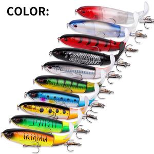 Kit de leurres de pêche en surface, 10 pièces, 35g, 14cm, appâts artificiels durs avec hameçons pour la pêche au bar en eau douce et en eau salée - Product Image 4