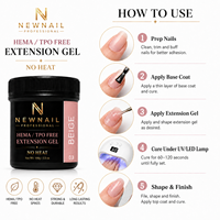 HEMA Free Professional Low Heat Self Leveling Smooth Finish Soak Off UV LED Fast Salon Extension Nail
