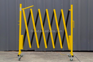 Barriera stradale in acciaio retrattile per riparazione elettrica in lega di alluminio, barricata in acciaio pieghevole per blocchi stradali con ruote - Product Image 4