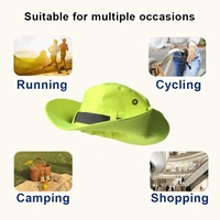 Chapeau de pêche pliable néon pour l'extérieur Chapeau de pêcheur réfléchissant vert citron Chapeau seau fluorescent pour la randonnée et le camping