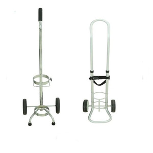 Chariot pour bouteilles d'oxygène 40L en acier à deux roues, chariot de transport de bouteilles de gaz industrielles, cadre galvanisé en zinc - Product Image 4