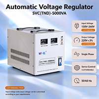 Stabilisateur de tension servo SVC(TND)-5000VA monophasé AC 220V 90V-260V 220V±2% 50/60Hz AVR en cuivre pour réfrigérateur et téléviseur domestiques