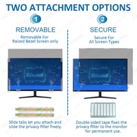 Filtre de confidentialité pour écran d'ordinateur anti-reflets de 34 pouces, protection contre la lumière bleue pour écran LCD de bureau large écran 16:9