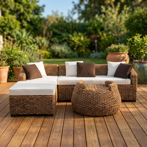 Muebles de exterior de cuerda tejida para sofá, Base de aluminio de diseño simple y elegante, alta calidad, gran oferta, nuevo diseño - Product Image 2