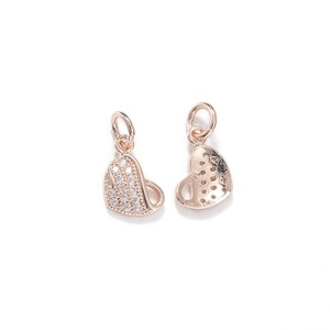 A granel negro/platino/Rosa chapado en oro CZ Micro Pave encanto colgante <span class=keywords><strong>de</strong></span> joyería amor corazón colgantes y <span class=keywords><strong>amuletos</strong></span> para la fabricación <span class=keywords><strong>de</strong></span> la joyería - Product Image 6
