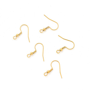 Ganchos para pendientes de acero inoxidable, chapados en oro, con cuentas, con resorte, en forma de gota, para la fabricación de pendientes, componentes para joyería. - Product Image 3