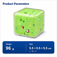 Bloc de construction en forme d'élément de Noël, cube anti-stress fait main, jouet souple fait main, logo personnalisé, emballage personnalisé, OEM, ODM, vente en gros