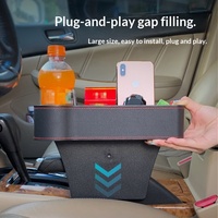 Boîte de rangement multifonctionnelle pour l'espace entre les sièges de voiture, en cuir PU, organisateur de fentes pour voiture, support de rangement pour articles divers