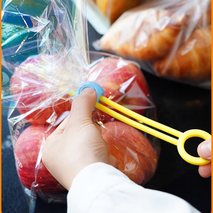 Creative colorful sealing straps for kitchen food preservation, practical rope straps, pull <b>rings</b>, and snack sealing <b>clips</b> - Product Image 3