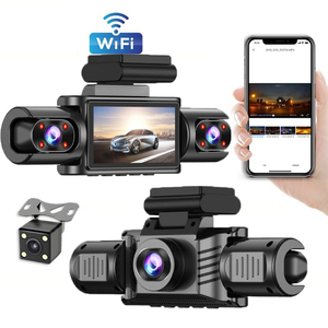 Dashcam 4K con Schermo da 3 Pollici, WIFI, 4 Canali, Modalità Parcheggio 24 Ore, Visione Notturna a 360 Gradi, 4 Lenti, Impermeabile, Sensore G - Product Image 1