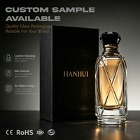 Échantillon gratuit, flacons en verre recyclables de 30 ml, 50 ml, 100 ml, flacon de parfum vide, impression d'écran, logo personnalisable avec boîte cadeau