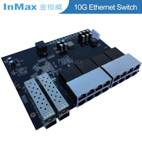OEM L2 L3 10G concentrador de red Precio de temperatura integrado a bordo vlan 10 100 de 1000mbps industrial conmutador de red
