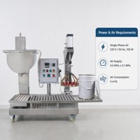 Machine automatique de remplissage et de bouchage pour conteneurs de 1 à 5 L – Machine de remplissage pondéral pour peintures liquides et seaux de revêtement