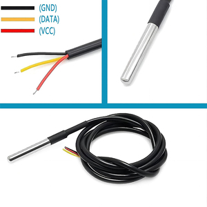 Voor waterdichte temperatuursensor DS18B20 1M thermische kabel temperatuursensorsonde waterdicht voor Arduino Raspberry <span class=keywords><strong>Pi</strong></span> DIY - Product Image 6