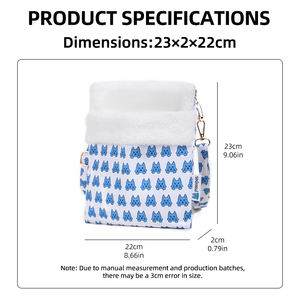 Cuccia 2in1 per Animali Domestici, Letto Caldo per Riccio, Scoiattolo, Criceto, Porcellino d'India, Borsa Invernale, Tappetino, Borsa da Viaggio a Tracolla per Criceti - Product Image 3