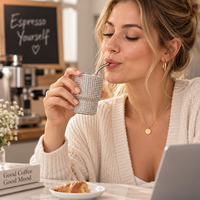 Mini-gobelet isotherme personnalisé en acier inoxydable 304 de 3 oz avec strass et paille, mignon, pour café, pour fille