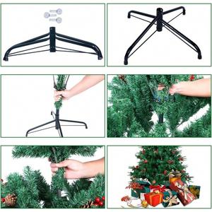 Árbol de Navidad Artificial de Lujo, Mezcla de PE/PVC con Piñas y Bayas Rojas, Decoración Navideña para Interiores - Product Image 4