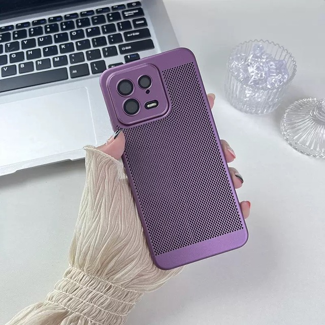 New Style Luxury Shockproof Heat Dissipation Mobile Phone Case Camera Protector for Iphone 17/16/15/14/13/12/11 Breathable Grid