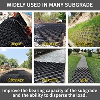 Grille géocellulaire en HDPE pour la stabilisation des sols, la construction de murs de soutènement, stabilisateur de gravier, géogrille, grille de mur de soutènement