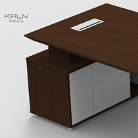 Table de conférence ronde moderne Kaln KL-T611 en placage de bois, mobilier de bureau, garantie 6 ans, couleur verte disponible