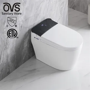 Ovs Cupc-inodoro eléctrico sin depósito, Sensor de pie, cubierta abierta, calentador, inodoros de baño automático