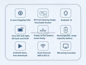 Écran intelligent mobile <span class=keywords><strong>Caison</strong></span> de 21,5 pouces, écran LCD rechargeable, support de télévision intelligent LCD pour les entreprises, extérieur, noir, écran numérique IPS - Product Image 6