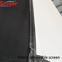 Écran de cinéma gonflable géant 7,6x4,3m pour projecteur extérieur de jardin