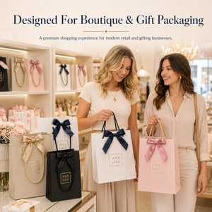 Sacs en Papier Personnalisés Imprimés Luxe en Carton Noir <span class=keywords><strong>Kraft</strong></span> <span class=keywords><strong>Sac</strong></span> <span class=keywords><strong>Cadeau</strong></span> Avec Poignée en Ruban pour Shopping avec Votre Propre Logo - Product Image 4